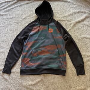 686 Men’s Bonded Waterland Camo & Black Tech Fleece DWR Hoodie Size M
